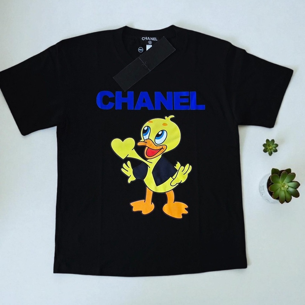 Black shirt with yellow character
